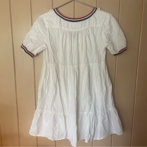 Ba&sh Desert Dress Ecru Natural Racing Stripe Delicate Ruffle - Picture 9 of 9